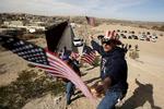 Amerikanere demonstrerede i lørdags mod den åbne grænse mellem USA og Mexico. De er tilhængere af den mur, præsident Donald Trump fortsat mener er absolut nødvendig. Foto: Jose Luis Gonzalez/Ritzau Scanpix