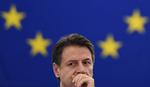 Italiens regeringschef, Giuseppe Conte, talte i dag i  Europa-Parlamentet i Strasbourg. Foto: Frederick Florin/Ritzau Scanpix