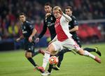 Kasper Dolberg brændte en kæmpe chance i tillægstiden, da hjemmeholdet Ajax tabte 2-1 til Real Madrid.  Foto: John Thys/Ritzau Scanpix