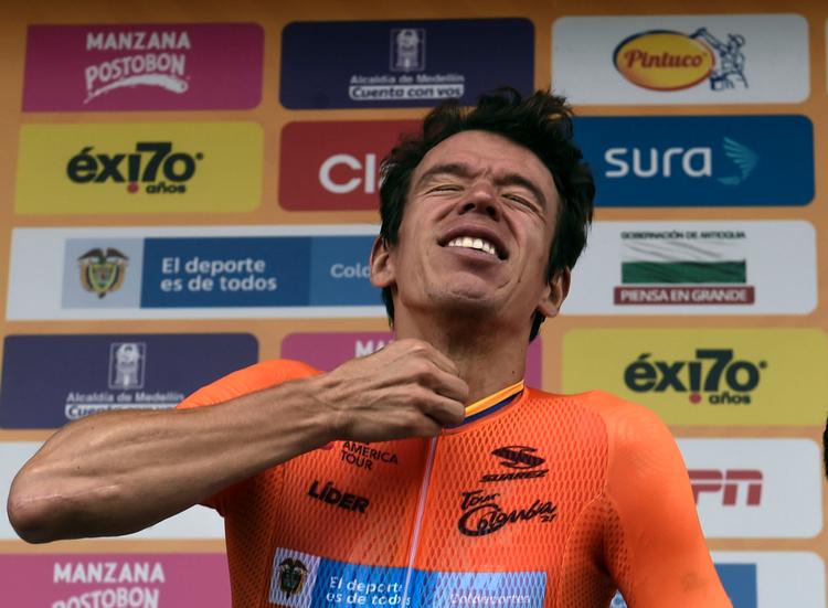 Rigoberto Uran er tilbage i førertrøjen, som han måtte sig farvel til en enkelt dag.
 Foto: Joaquin Sarmiento/Ritzau Scanpix