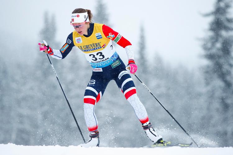 Efter sin sejr ved Tour de Ski skal Ingvild Flugstad Østberg forsøge at overgå landsmanden Therese Johaug, der for nyligt er vendt tilbage fra en dopingkarantæne, ved VM i langrend.   Foto: Ntb Scanpix/Ritzau Scanpix