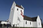 Ole Stephensen blev bisat i Holte Kirke, fredag den 15. februar 2019. Den tidligere tv-vært døde Foto: Liselotte Sabroe/Ritzau Scanpix