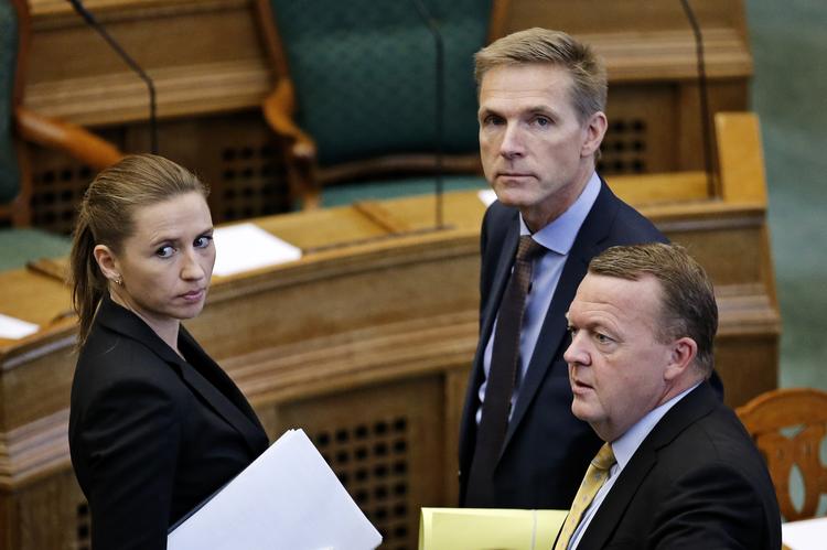 Mette Frederiksen,  Kristian Thulesen Dahl og  Lars Løkke Rasmussen er tre centrale personer i det kommende spil om magten.
   Foto: Jens Dresling/POLFOTO
