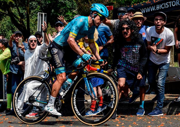 Miguel Angel Lopez på vej mod den samlede sejr i Tour Colombia.
 Foto: Joaquin Sarmiento/Ritzau Scanpix