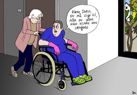 Der er et særligt problem blandt arbejdergrupperne, som starter tidligt på arbejdsmarkedet og ofte døjer med smerter på jobbet, mener Lars Olsen. Det er især dem, der har brug for en differentieret pensionsalder: 40-42 år på arbejdsmarkedet må give ret til tidlig pension.. Foto: Anne-marie Steen Petersen/Politiken-Tegning