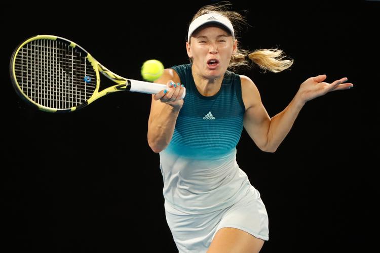 Heller ikke i Dubai fik Caroline Wozniacki comeback.
   Foto: Aly Song/Ritzau Scanpix