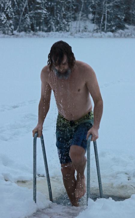 Saunamester Shaun skal også køles af. Foto: Jane Vorre Mandøe