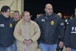 den mexicanske narkobaron Joaquin 'El Chapo' Guzman får sin straf til sommer. Nu er to hans sønner også sigtet for narkosmugling og risikerer lange fængselsstraffe, hvis de findes skyldige. Foto: Ho/Ritzau Scanpix