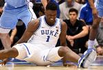  Zion Williamson vrider sig i smerte.  Foto: Rob Kinnan/Ritzau Scanpix