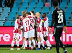  AaB's Lucas Andersen har scoret direkte på frispark til 2-0 i Superligakampen mellem Aab og SønderjyskE på Aalborg Portland Park.
   Foto: Henning Bagger/Ritzau Scanpix