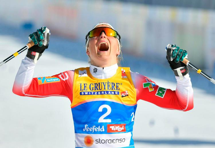 Therese Johaug har nu vundet 8 VM-guldmedaljer.  Foto: Georg Hochmuth/Ritzau Scanpix