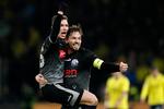 Vendsyssel-anfører Alexander Juel Andersen jubler sammen med Mikkel Wohlgemuth efter sejren på 3-2 over Brøndby i december - oplevelser som den giver klubben tro på overlevelse i Superligaen.
   Foto: Jens Dresling/POLFOTO