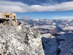 En voldsom omgang kulde har lagt sne på kaktusserne i den sydlige del af Grand Canyon. Januar 2019. Foto: Anna Johnson/Ritzau Scanpix