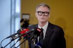 Klaus Riskær Pedersen og hans parti er at finde på stemmesedlen til det kommende folketingsvalg. Han præsenterede i sidste uge sit parti ved et pressemøde i København. 
   Foto: Miriam Dalsgaard/POLFOTO