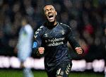 Det var en glad Kevin Mensah, der efter at have overstået en korsbåndsskade vendte tilbage med en flot scoring mod Vendsyssel torsdag aften.
   Foto: Henning Bagger/Ritzau Scanpix