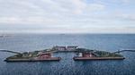 Lynetteholm skal bygges ud for Trekoner Fort i Københavns Havn. Foto: Jens Dresling/POLFOTO