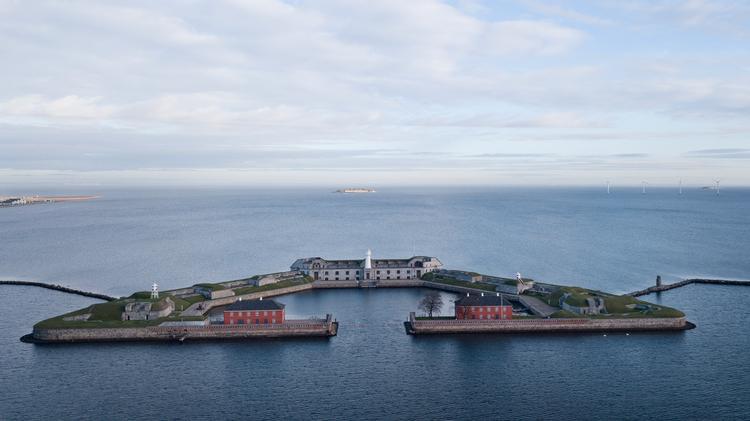 Lynetteholm skal bygges ud for Trekoner Fort i Københavns Havn. Foto: Jens Dresling/POLFOTO