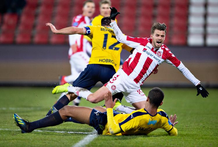 Lucas Andersen har været stærkt spillende og målscorer mod Hobro. Foto: Henning Bagger/Ritzau Scanpix