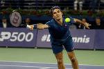 Lørdag var Roger Federer efter et par usikre optrædener tilbage på et højt niveau og sikrede sin ottende Dubai-titel i mødet med ung græker.
   Foto: Karim Sahib/Ritzau Scanpix