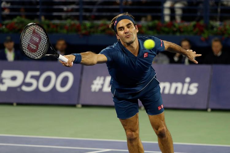 Lørdag var Roger Federer efter et par usikre optrædener tilbage på et højt niveau og sikrede sin ottende Dubai-titel i mødet med ung græker.
   Foto: Karim Sahib/Ritzau Scanpix
