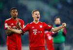 Bayern Münchens Joshua Kimmich jubler efter sejren.  Foto: Thilo Schmuelgen/Ritzau Scanpix