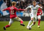 Viktor Fischer var involveret i FCK's første mål i 2-0-sejren over Vejle - det var hans første kamp efter fire måneders skade. Foto: Lars Poulsen/POLFOTO