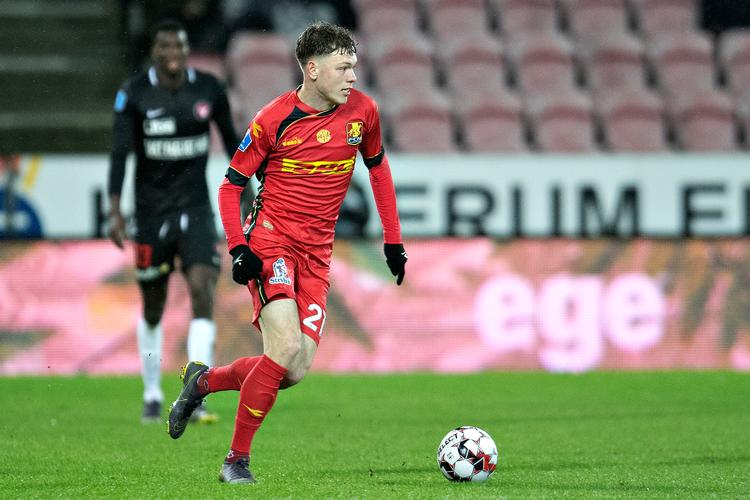 Andreas Skov Olsen er nu oppe på 17 scoringer, hvor FCK's Robert Skov, 22 mål, vel er det bedste bud på sæsonens topscorer. (Foto: Jens Nørgaard Larsen/Scanpix 2019)
   Foto: Jens Nørgaard Larsen/Ritzau Scanpix