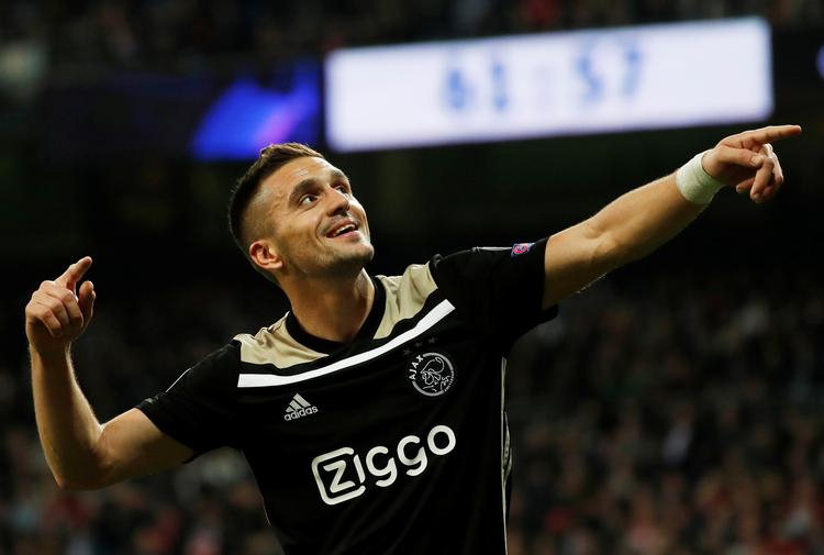 Zinedinae Zidane var det store forbillede for Ajax-serberen Dusan Tadic, der blev Man of The Match mod Real Madrid.
   Foto: Susana Vera/Ritzau Scanpix