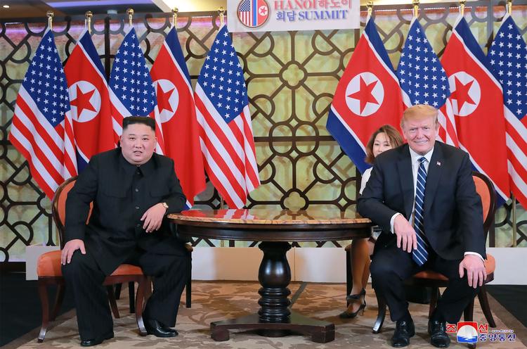 Trump og Kim mødtes forleden i Hanoi uden at der kom en nedrustningsaftale ud af mødet. Foto: Kcna Via Kns/Ritzau Scanpix