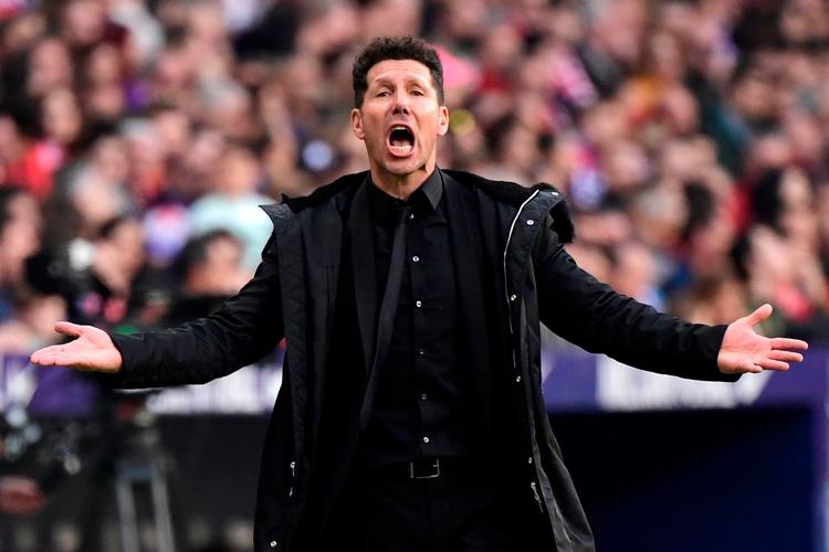 Diego Simeone er kendt for at være i sine følelsers vold.  Foto: Javier Soriano/Ritzau Scanpix
