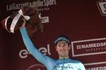 Jakob Fuglsang på podiet efter sin flotte andenplads
 Foto: Marco Bertorello/Ritzau Scanpix