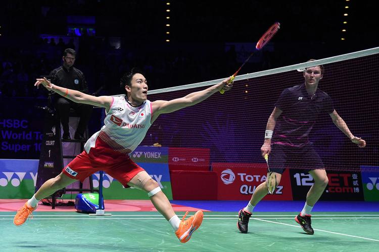 I tredje sæt havde Kento Momota både det fysiske og psykiske overskud i finalen mod Viktor Axelsen. Foto: Oli Scarff/Ritzau Scanpix