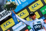 Den 22-årige colombianer Egan Bernal har vist formidabel kørsel i sidevinden på de to første etaper i Paris-Nice, og i dag erobrede han den hvide førertrøje i ungdomskonkurrencen. Foto: Anne-christine Poujoulat/Ritzau Scanpix
