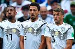 
   Jerome Boateng (tv.), Mats Hummels og Thomas Müller er alle fortid i den tyske landsholdstrøje Foto: Kirill Kudryavtsev/Ritzau Scanpix