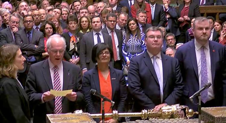 Værsgo - Underhuset har stemt. May fik kun 242 stemmer for sin Brexit-aftale - 391 stemte imod. Foto: Reuters Tv/Ritzau Scanpix