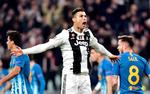 Cristiano Ronaldo manglede ikke motivation tirsdag aften i Torino, og efter sin scoring til 1-0 var dette portugiserens reaktion til publikum.
   Foto: Massimo Pinca/Ritzau Scanpix