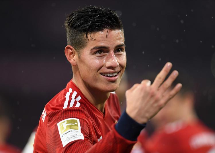 James Rodriguez var på toppen søndag aften, og det gik i Bundesligaen i den grad ud over Mainz 05 i, der blev besejret 6-0.
   Foto: Christof Stache/Ritzau Scanpix
