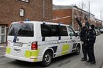 Politiet afspærrede et område under aktionen på Østerbro. Foto: Jens Dresling/POLFOTO