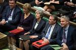 Theresa May i midten under en afstemning i det britiske parlament, marts 2019. Foto: Jessica Taylor / UK Parliament / AFP. Foto: Jessica Taylor/Ritzau Scanpix