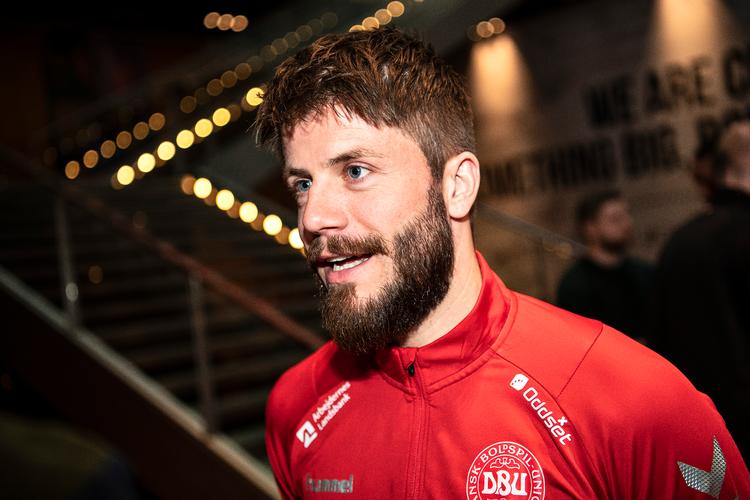 32-årige Lasse Schöne er mødt ind i landsholdslejren midt i Ajax' bedste europæiske sæson i 16 år.
 Foto: Nils Meilvang/Ritzau Scanpix