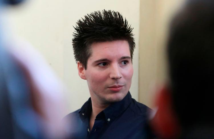 Her ses Rui Pinto, da en lokal domstol i Budapest tidligere på måneden fastslog, at han skulle udleveres til Portugal. Nu kan det ikke ændres.   Foto: Ferenc Isza/Ritzau Scanpix