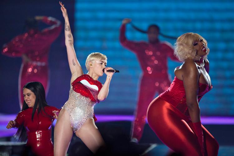 
Miley Cyrus gav i 2014 sin hidtil eneste koncert i Danmark. Den fandt sted i Forum på Frederiksberg  Foto: Miriam Dalsgaard/POLFOTO