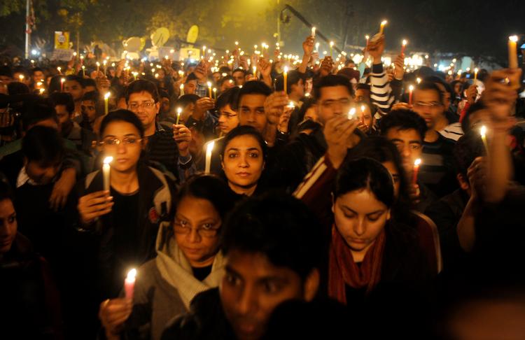 
   Da Jyoti Singh blev massevoldtaget i New Delhi i 2012 affødte det massive demonstrationer i den indiske hovedstad. 
   Foto: Sajjad Hussain/Ritzau Scanpix