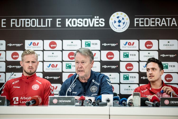 Åge Hareide havde helst set, at Danmark blot skulle have trænet op mod Schweiz. Flere debutanter kan nu komme i spil torsdag i Kosovo. Foto: Mads Claus Rasmussen/Ritzau Scanpix