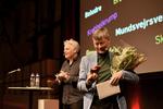 Niels Brunse modtog prisen og 50.000 kroner for sin oversættelse af Shakespeare Foto: Maud Lervik/POLITIKEN