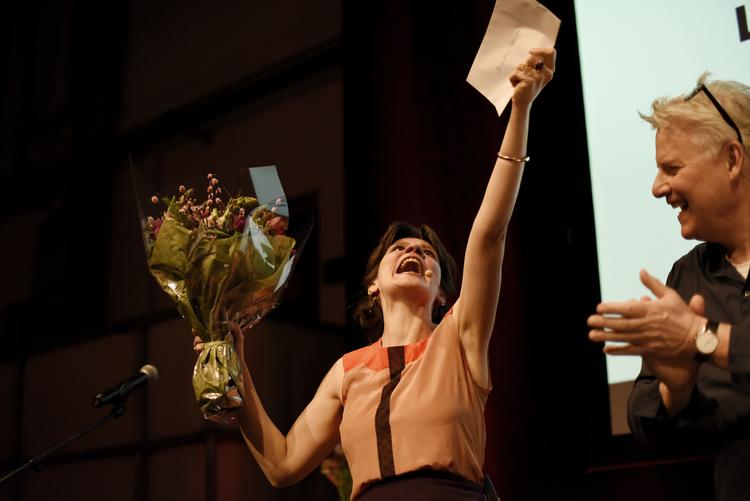 
    Birgithe Kosovic var jublende glad. 
   Foto: Maud Lervik/POLITIKEN
