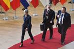 Theresa May er landet til topmøde i Bruxelles.
 Foto: Emmanuel Dunand/Ritzau Scanpix