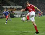 
Jon Dahl Tomasson scorede to gange, da Danmark fik Liechtenstein 'i bogen' i 2006. Torsdag aften var han assisterende landstræner, d Kosovo blev føjet til listen. Foto: Lars Poulsen/POLFOTO