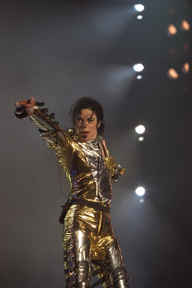 
Da Michael Jackson gav koncert i København i 1997 blev han mødt af stor begejstring,  og også Bettina Heltberg blev revet med af beundring og respekt for genier. 
   Arkivfoto Jan Grarup