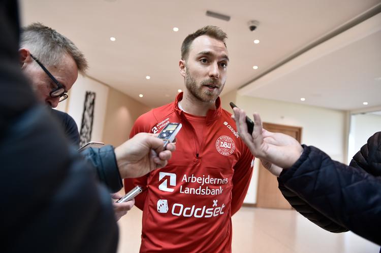 Christian Eriksen er ikke meget for at åbne op for sine tanker om fremtiden. 
   Foto: Mads Claus Rasmussen/Ritzau Scanpix